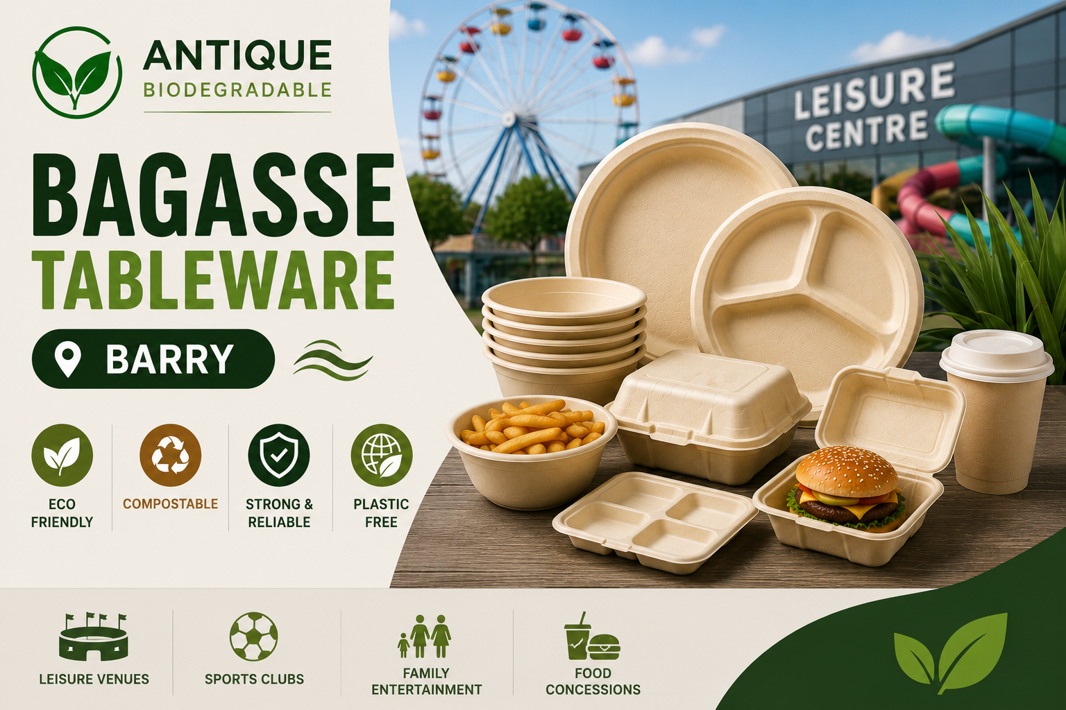 Biodegradable Tableware Supplier & Exporter in Barry