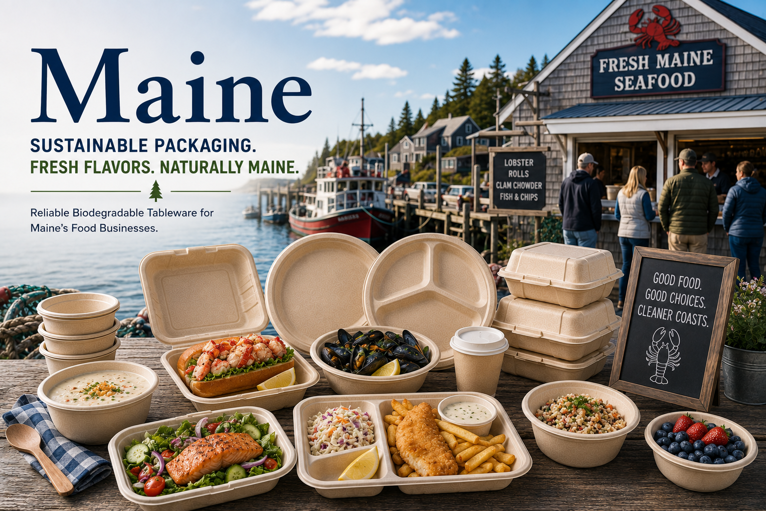 Biodegradable Tableware Supplier in Maine