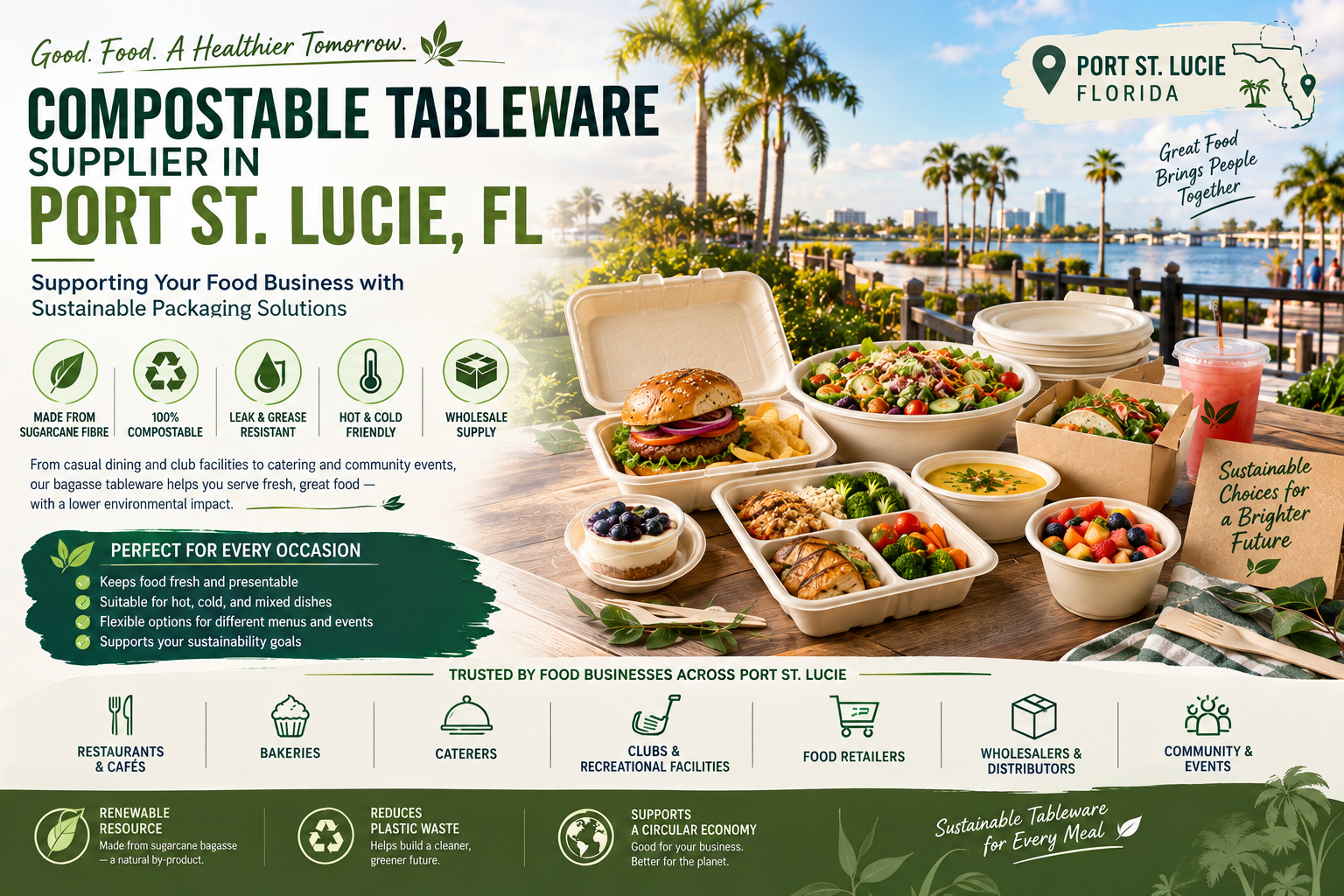 Compostable Tableware Supplier in Port St Lucie, FL