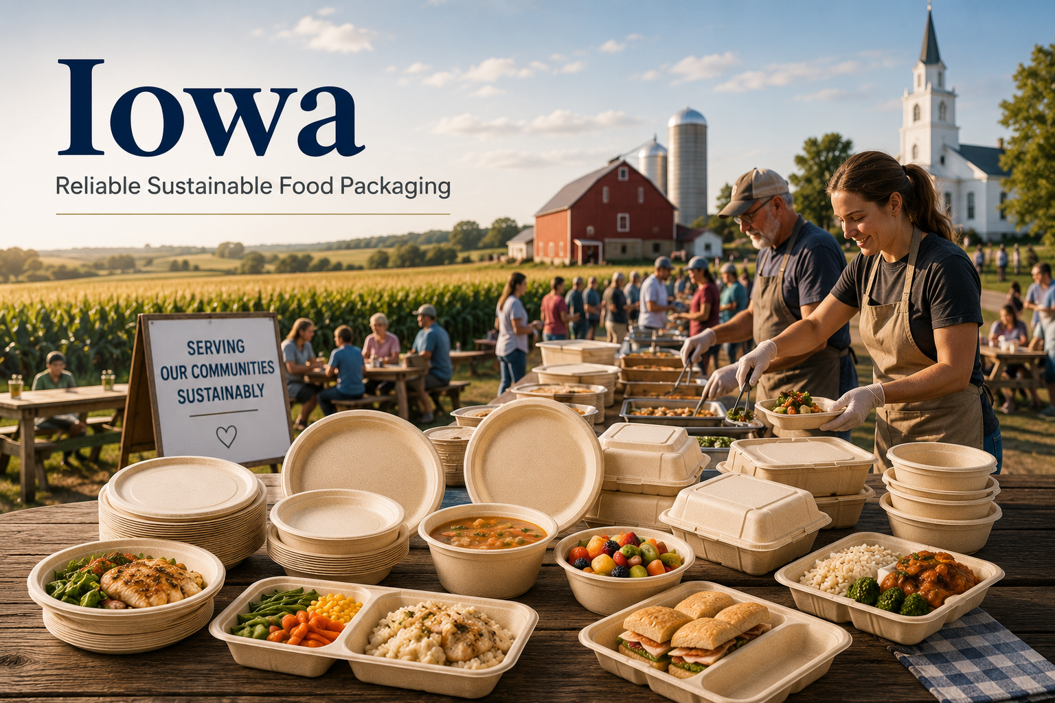 Dependable Bagasse Packaging for Iowa Food Service