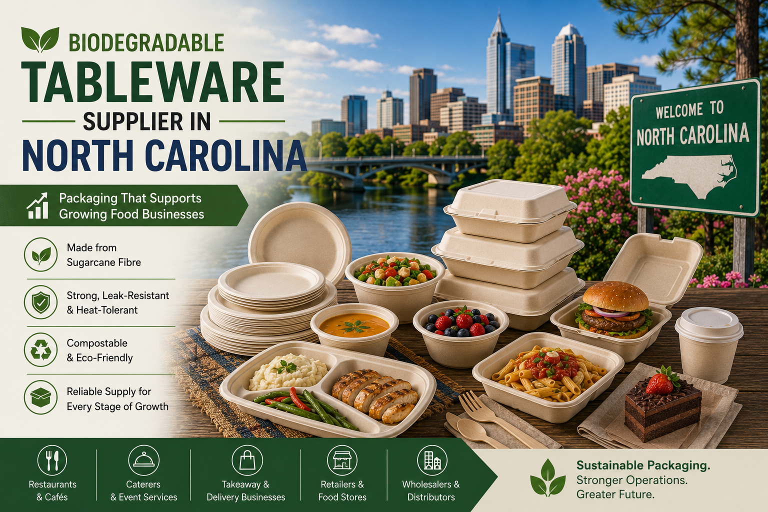 Biodegradable Tableware Supplier & Exporter in North Carolina