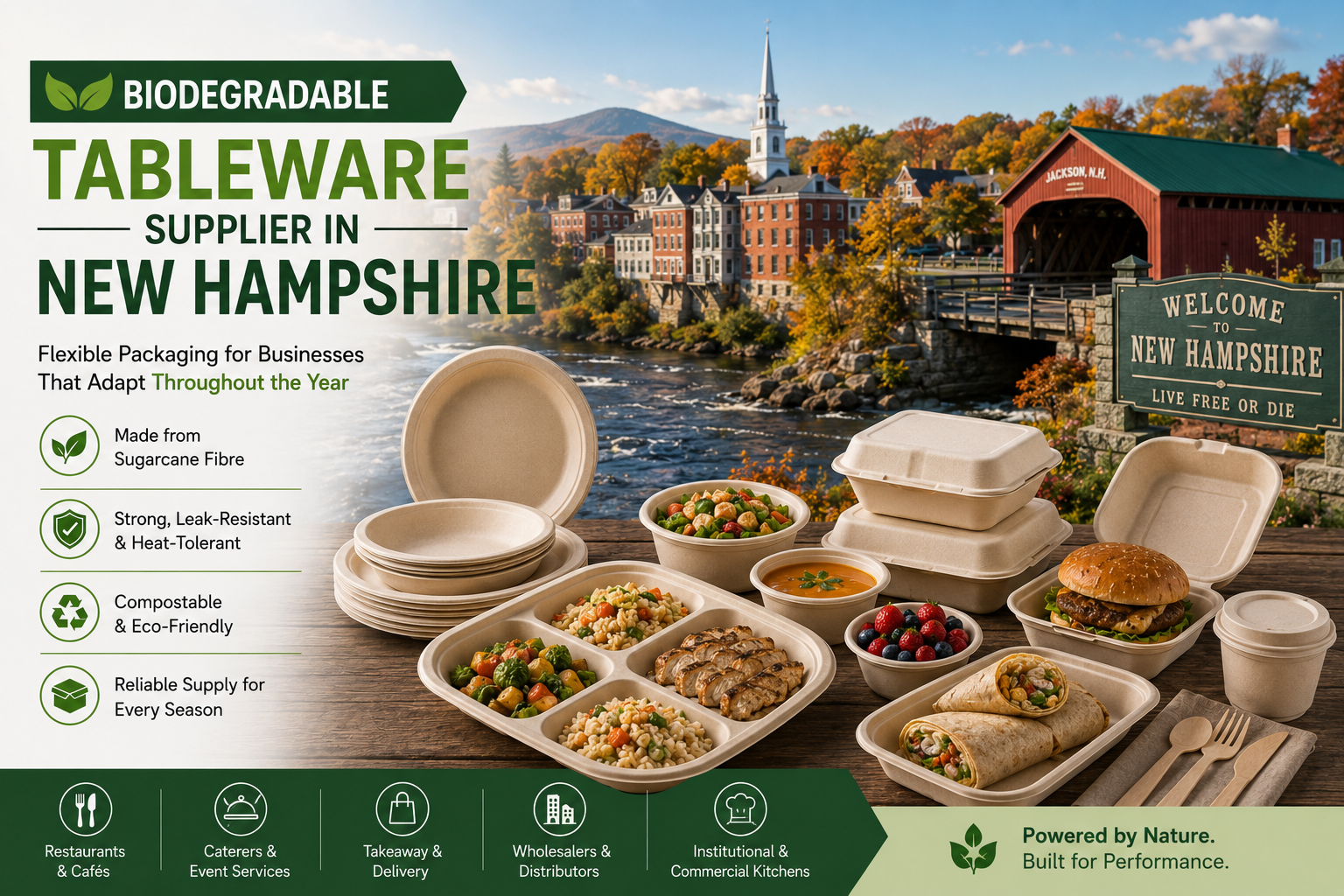 Trusted Biodegradable Tableware Supplier in New Hampshire