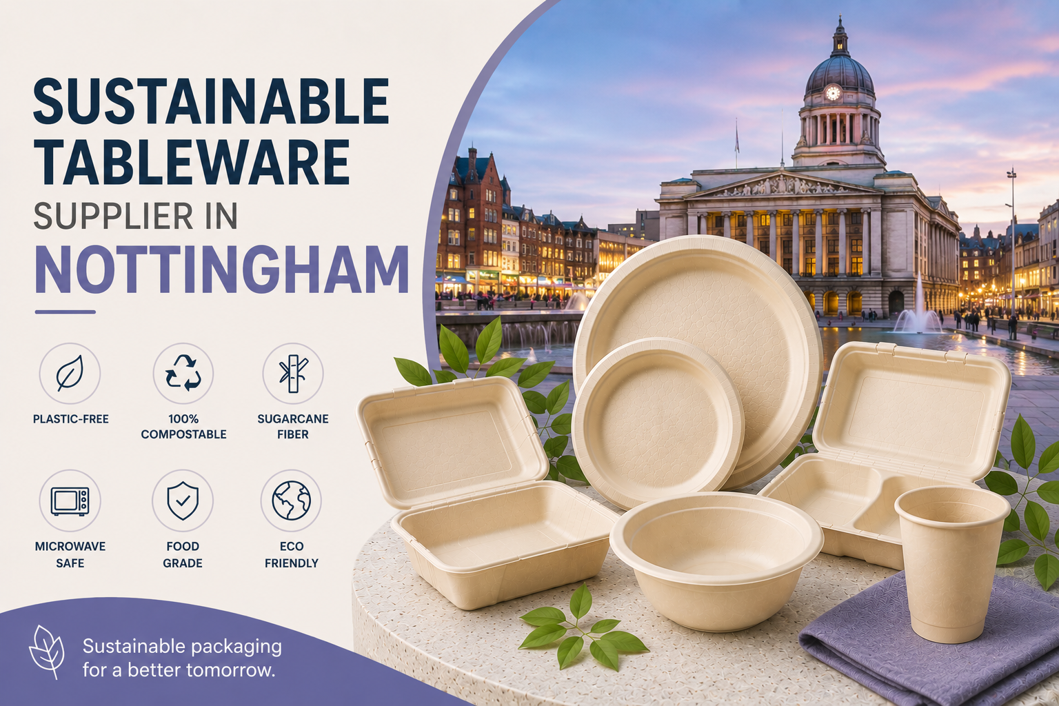 Biodegradable Tableware Supplier & Exporter in Nottingham