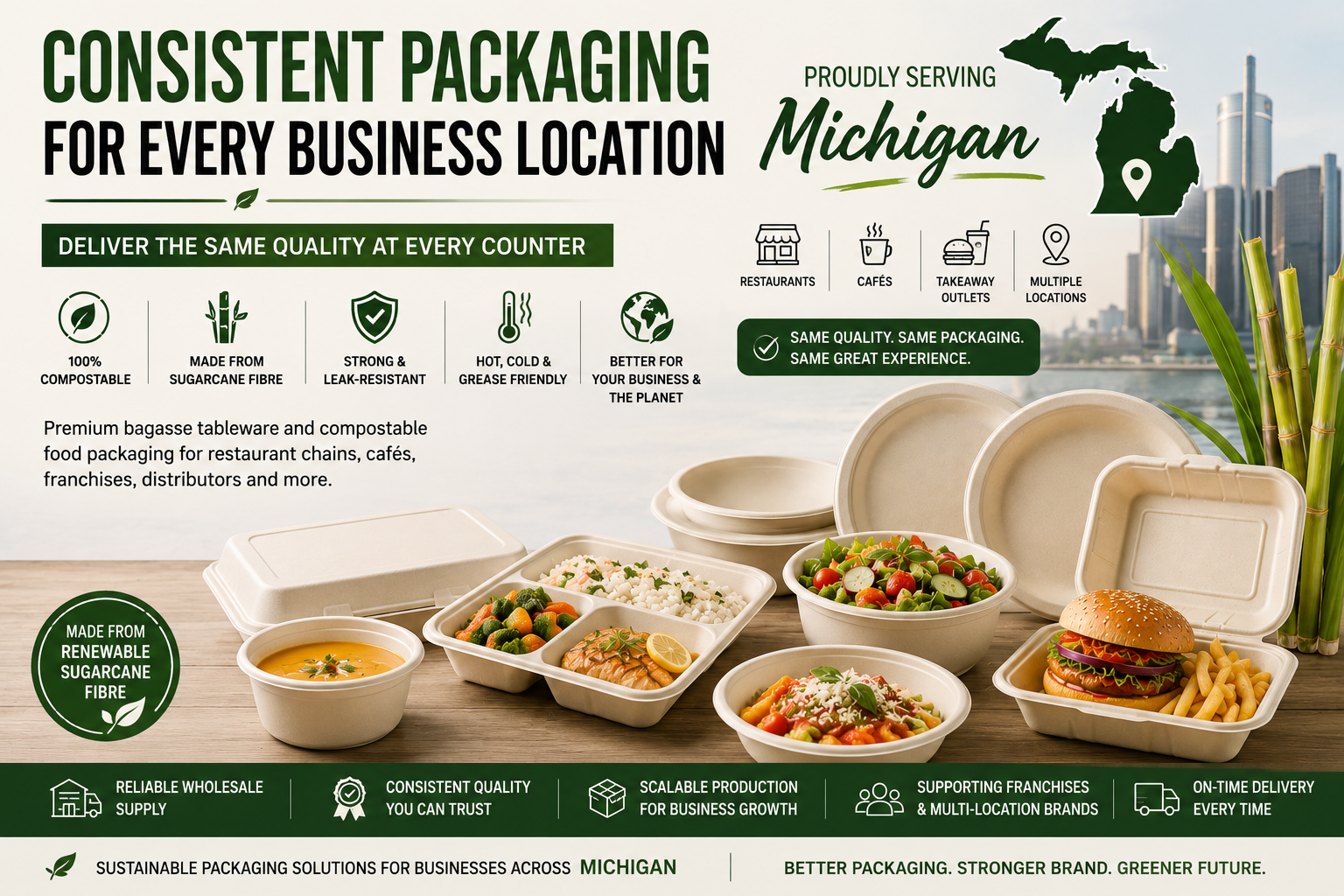 Biodegradable Tableware Supplier & Exporter in Michigan