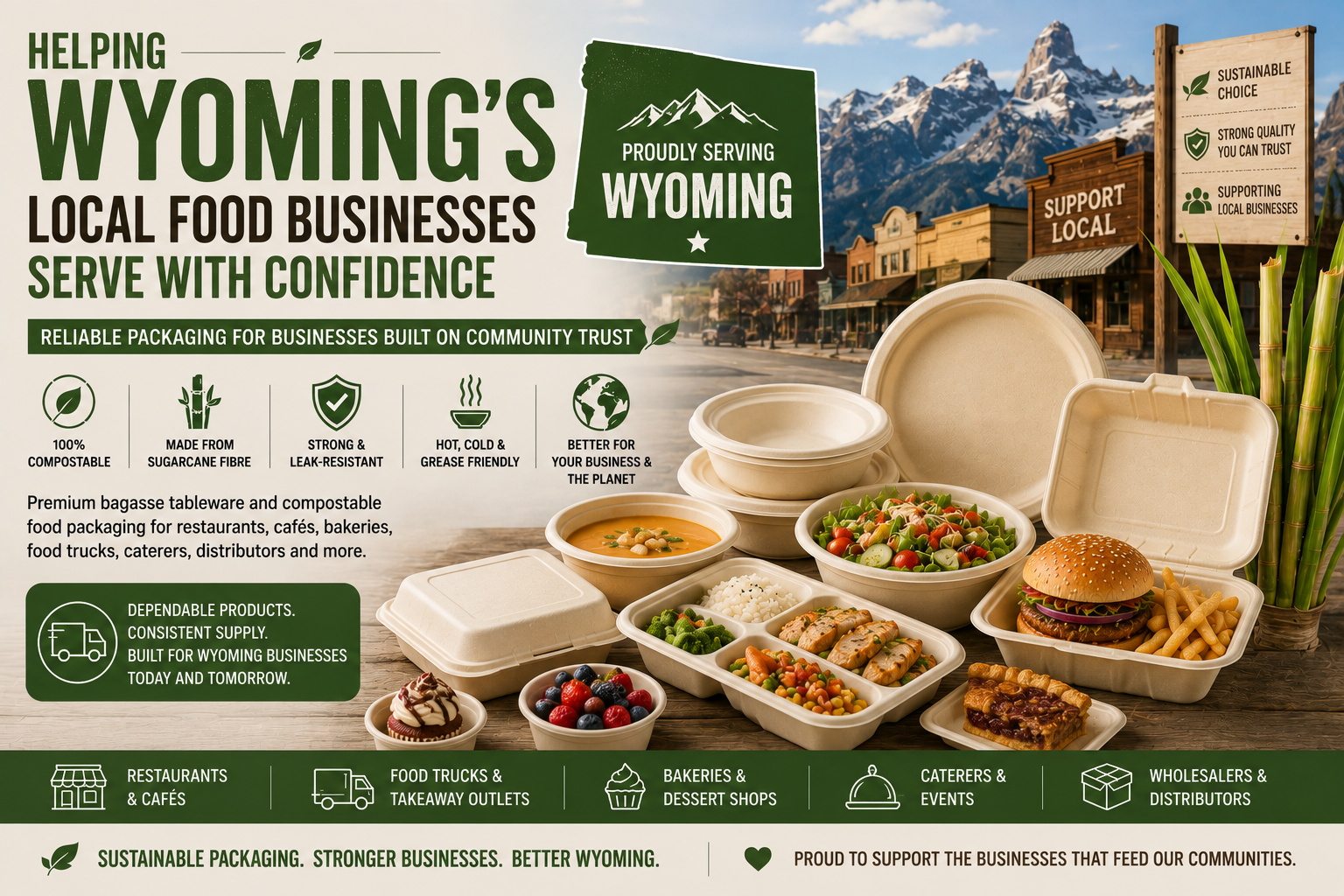 Biodegradable Tableware Supplier in Wyoming