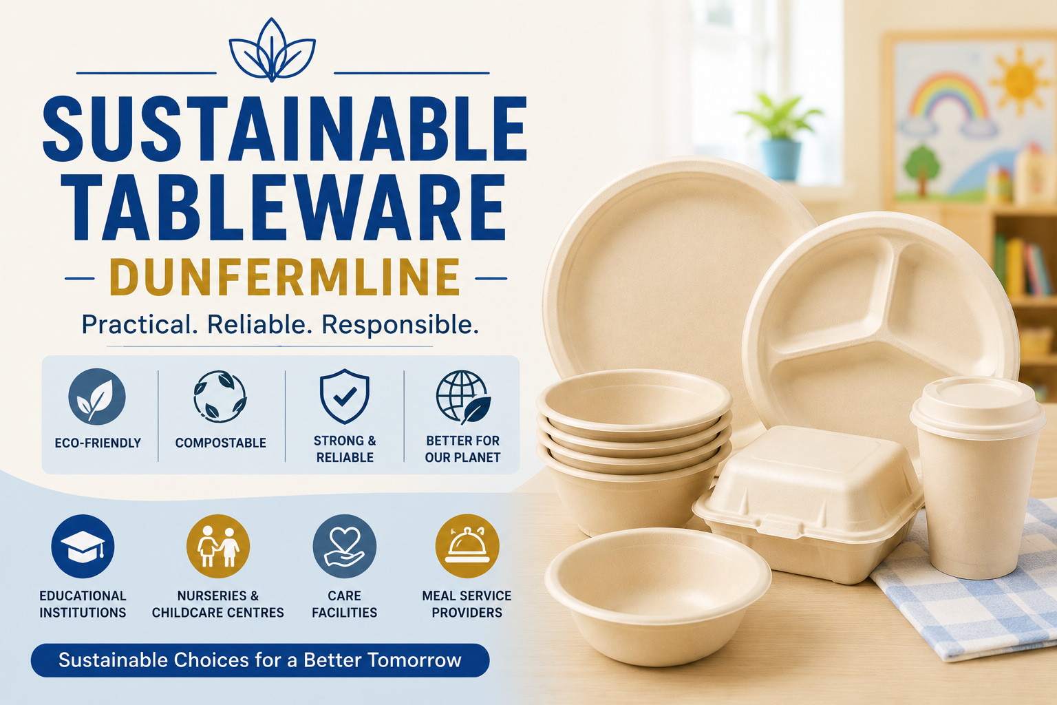 Biodegradable Tableware Supplier & Exporter in Dunfermline