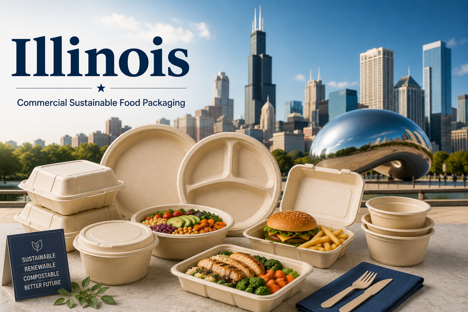 Biodegradable Tableware Supplier & Exporter in Illinois