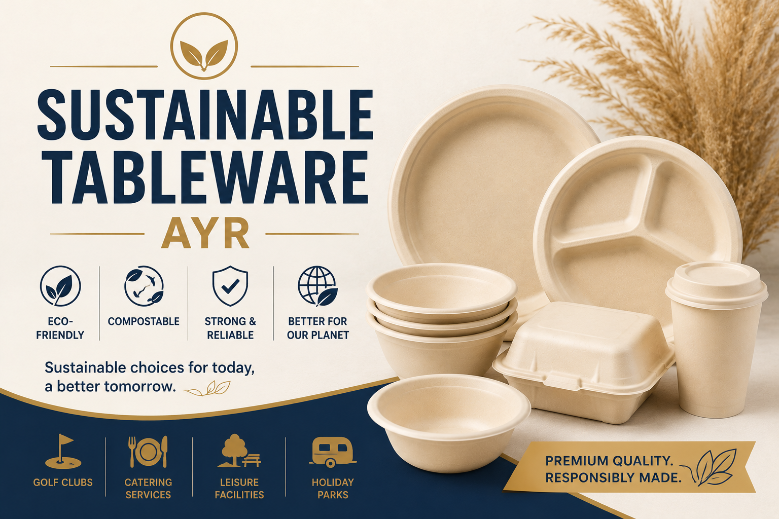 Biodegradable Tableware Supplier & Exporter in Ayr
