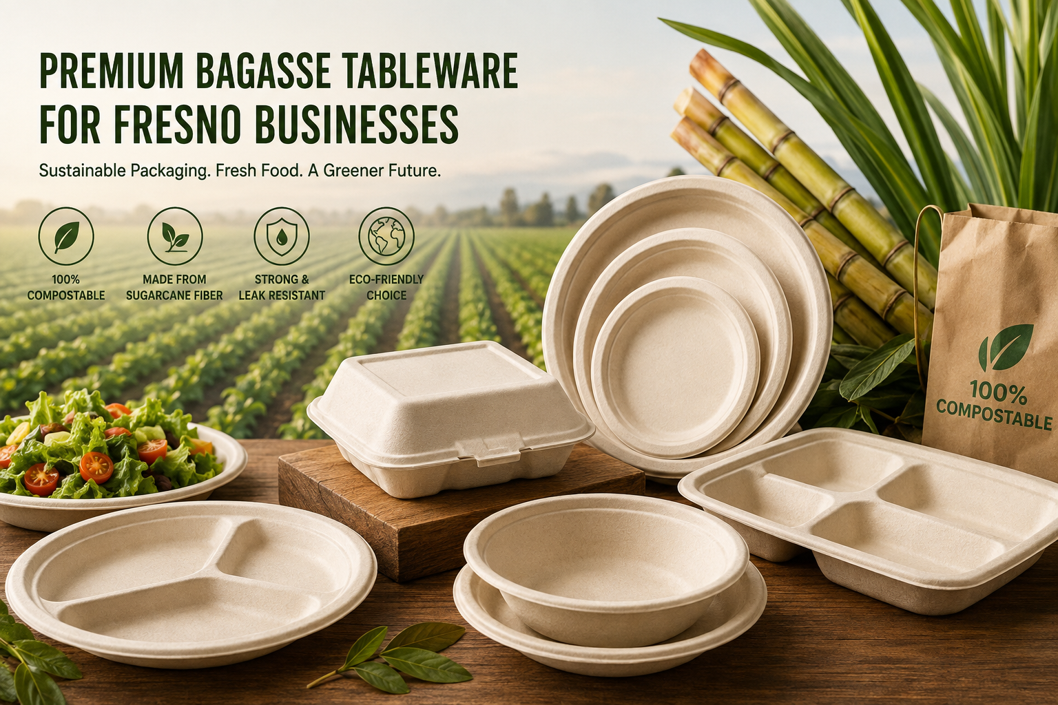 Reliable Biodegradable Tableware for Fresno Food Industry