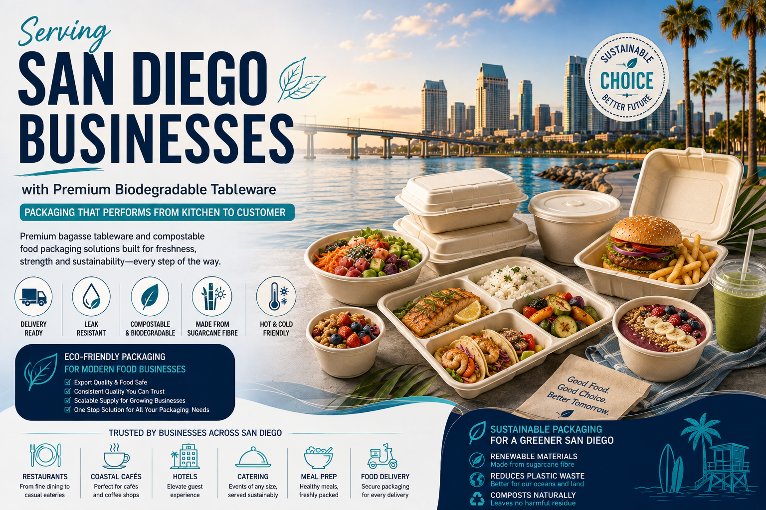 Compostable Food Packaging Supplier in San Diego