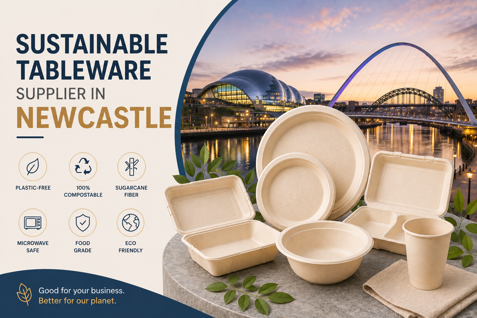 Biodegradable Tableware Supplier & Exporter in Newcastle