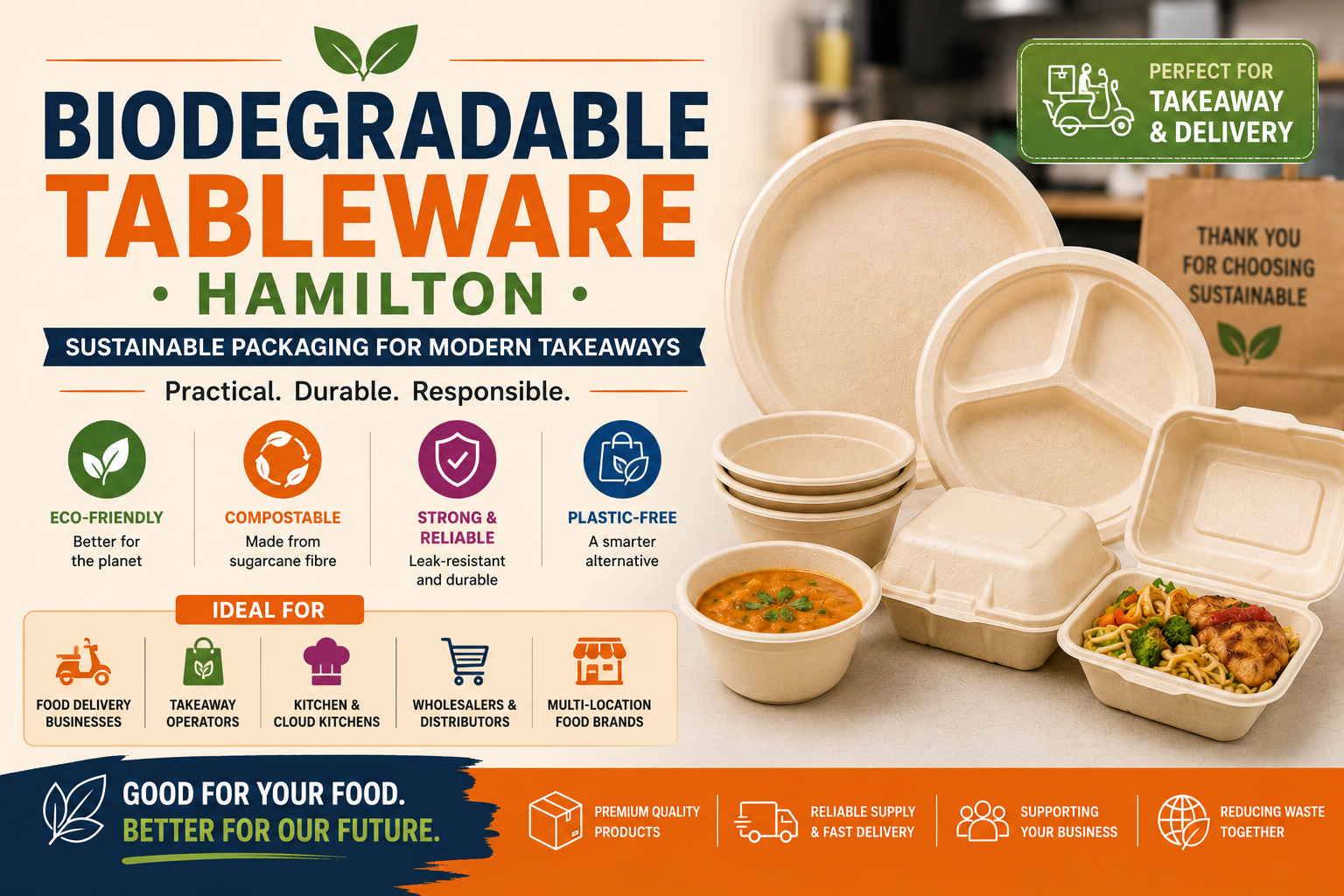 Biodegradable Tableware Supplier & Exporter in Hamilton