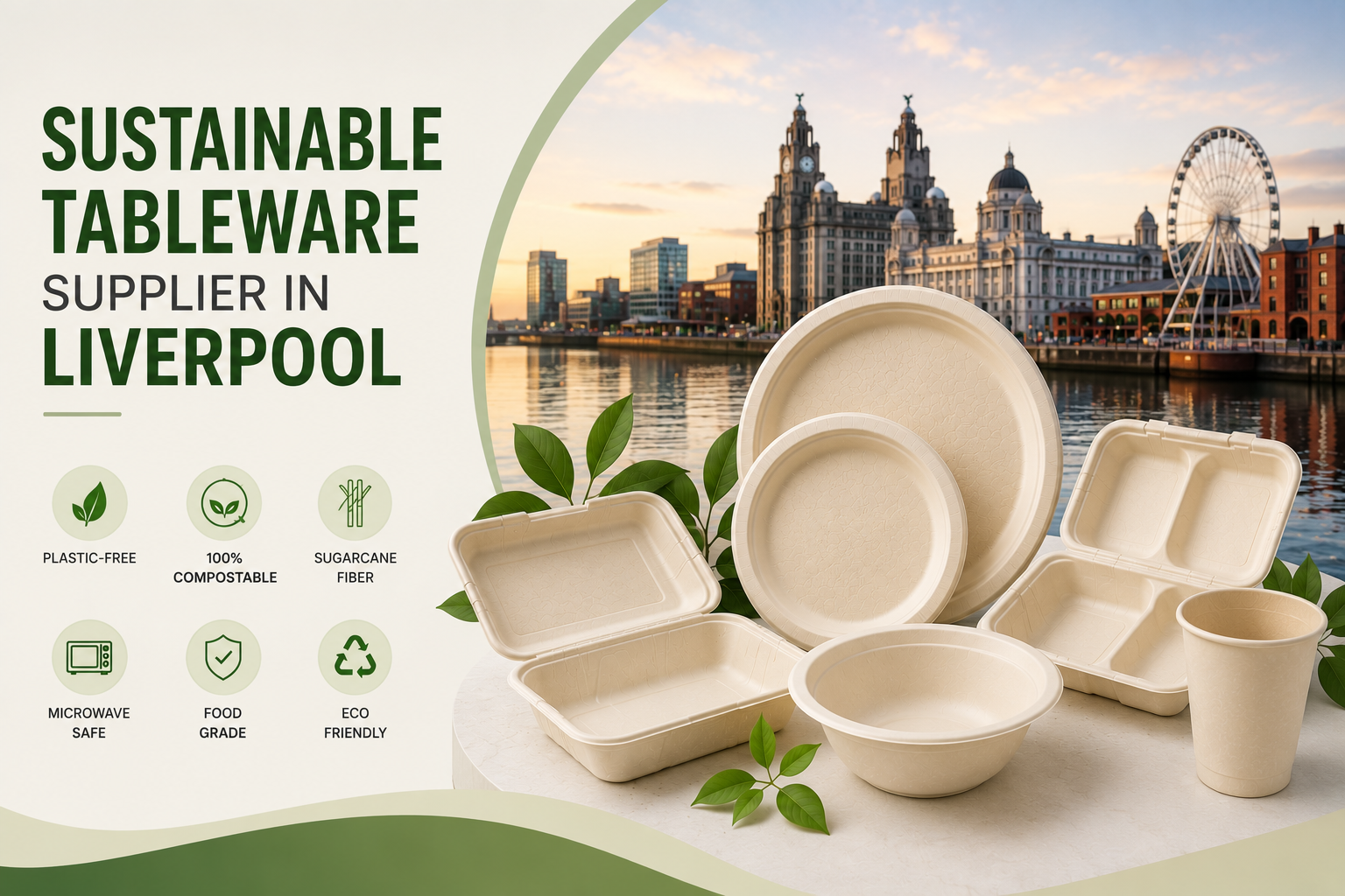 Biodegradable Tableware Supplier & Exporter in Liverpool