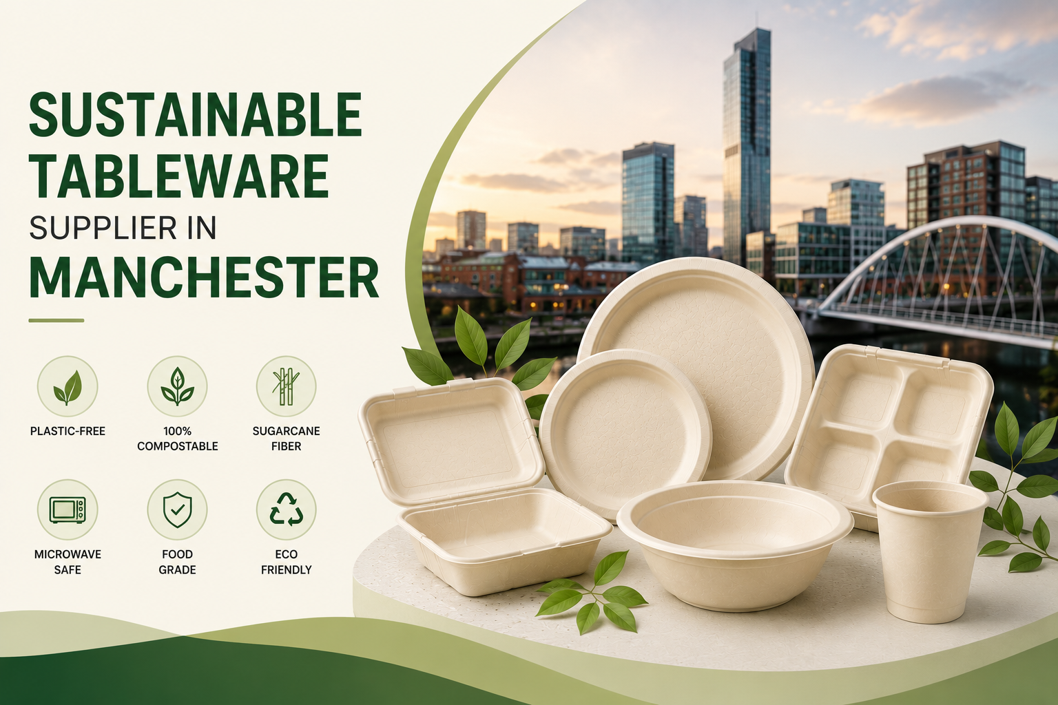 Biodegradable Tableware Supplier & Exporter in Manchester