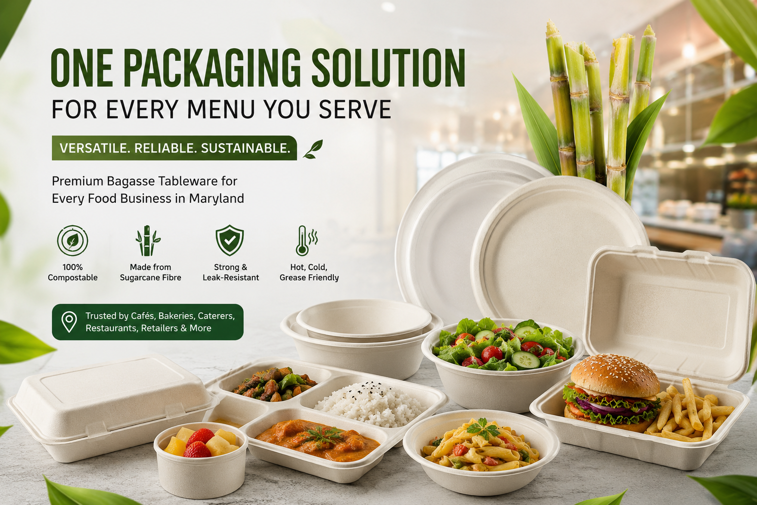 Biodegradable Tableware Supplier & Exporter in Maryland