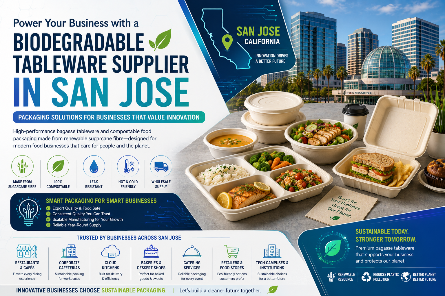 Biodegradable Tableware Supplier in San Jose