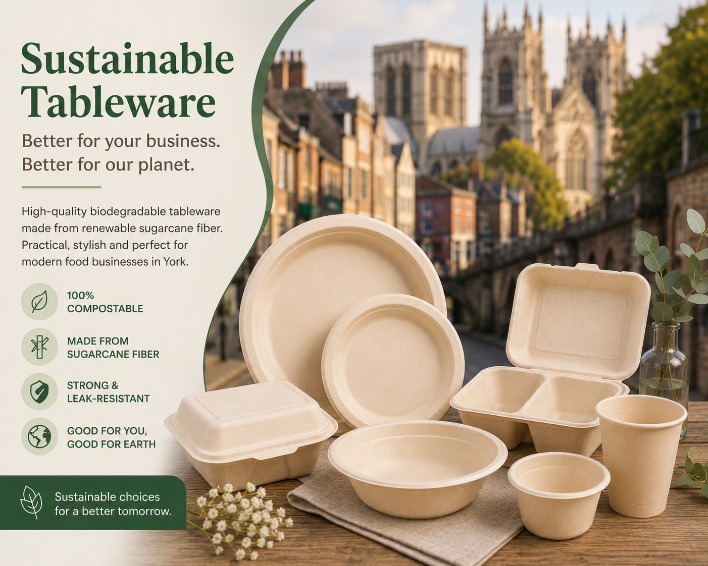 Bagasse Tableware Supplier & Exporter in York