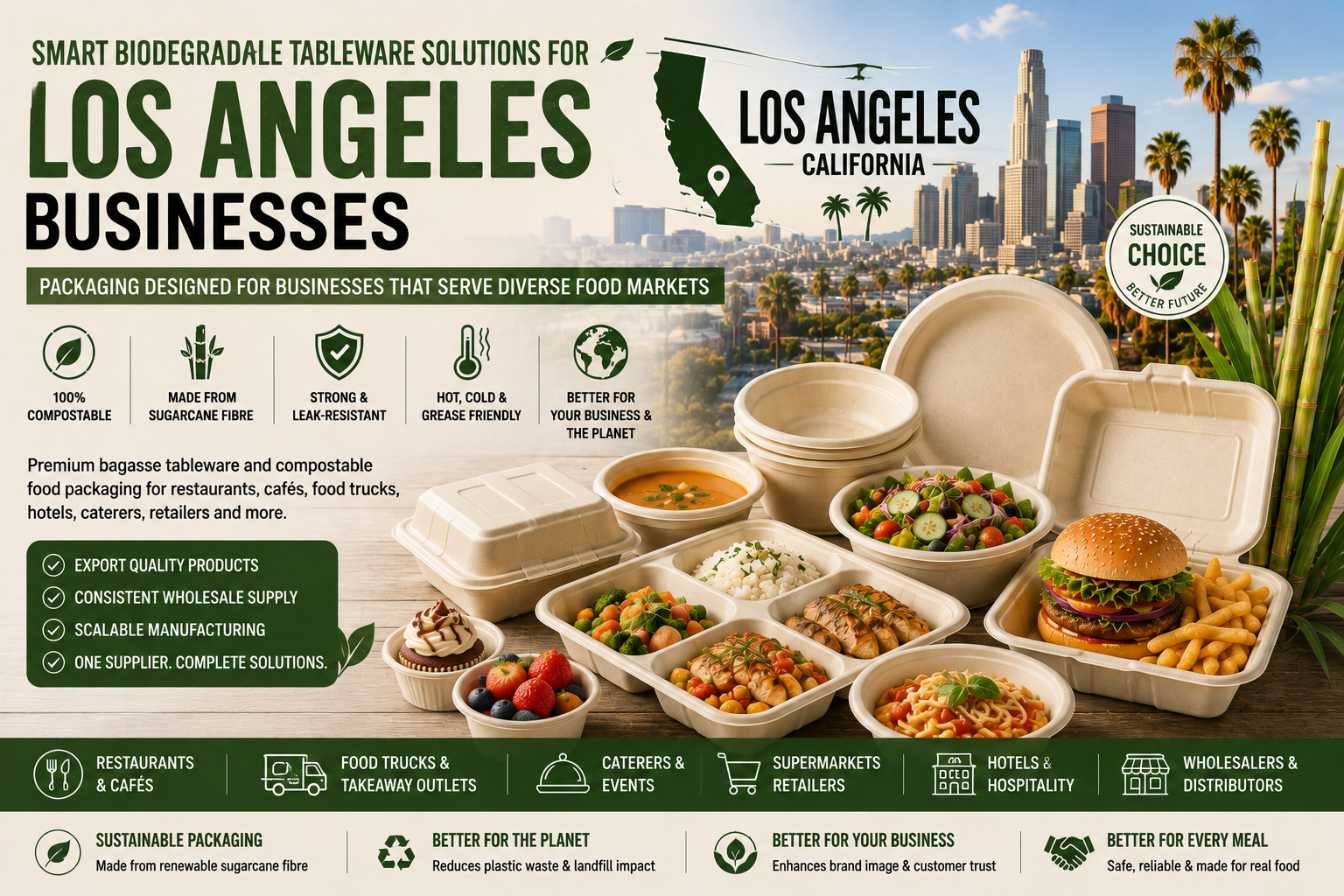 Smart Biodegradable Tableware Solutions for Los Angeles Businesses