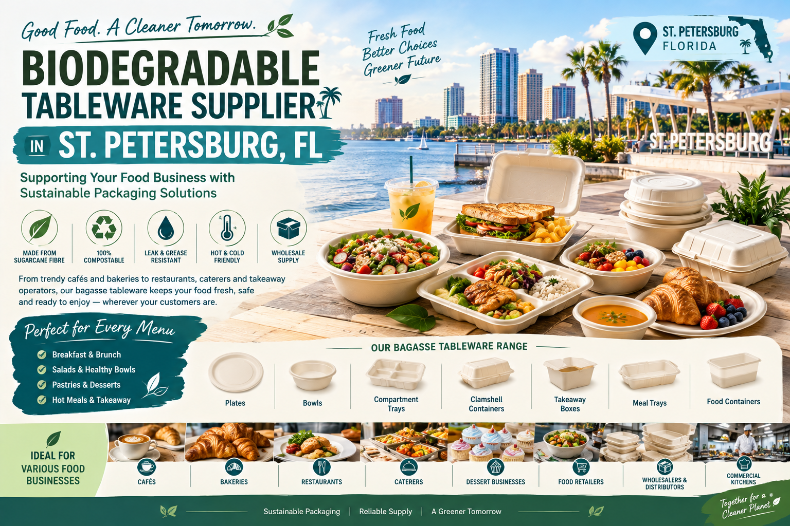 Biodegradable Tableware Supplier in St Petersburg, FL