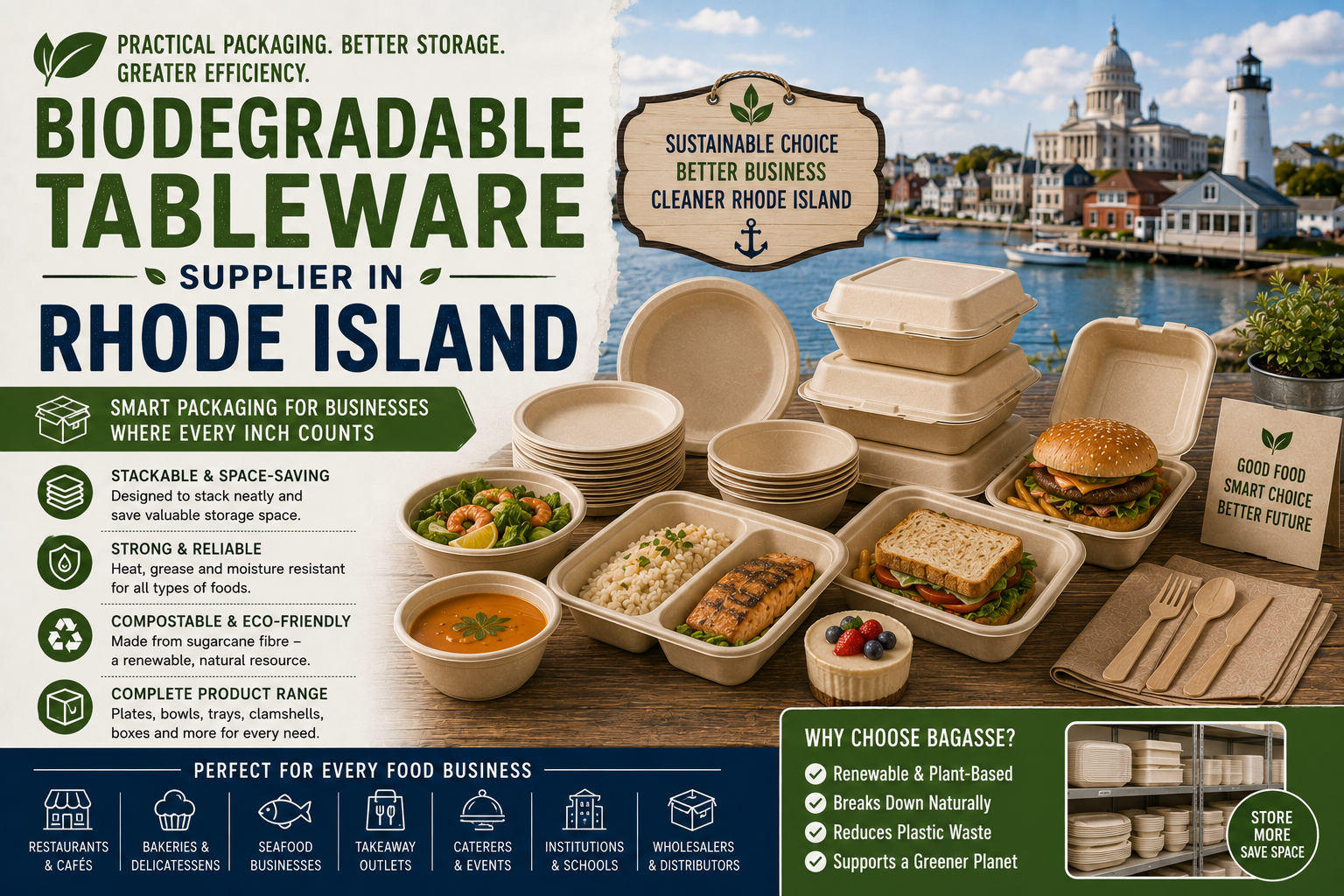 Leading Biodegradable Tableware Supplier in Rhode Island