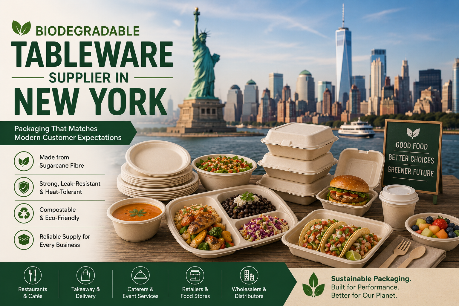 Biodegradable Tableware Supplier for Food Businesses in New York