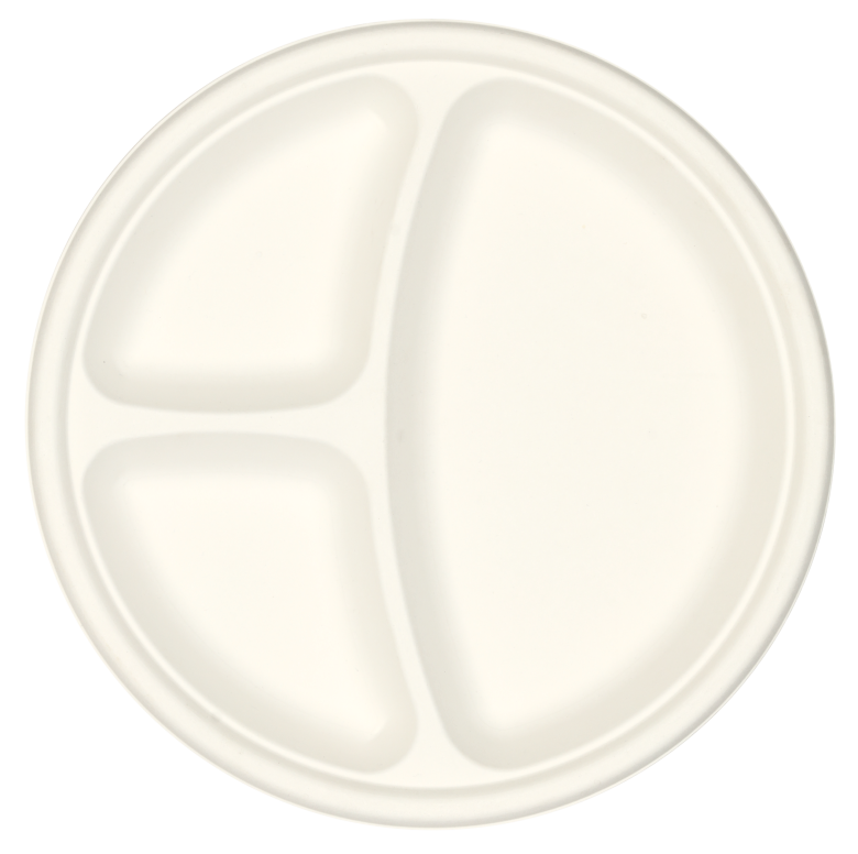 10 Inch 3 Compartment Plate