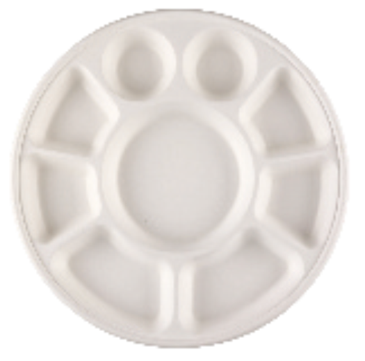 9 Compartment Round Plate
