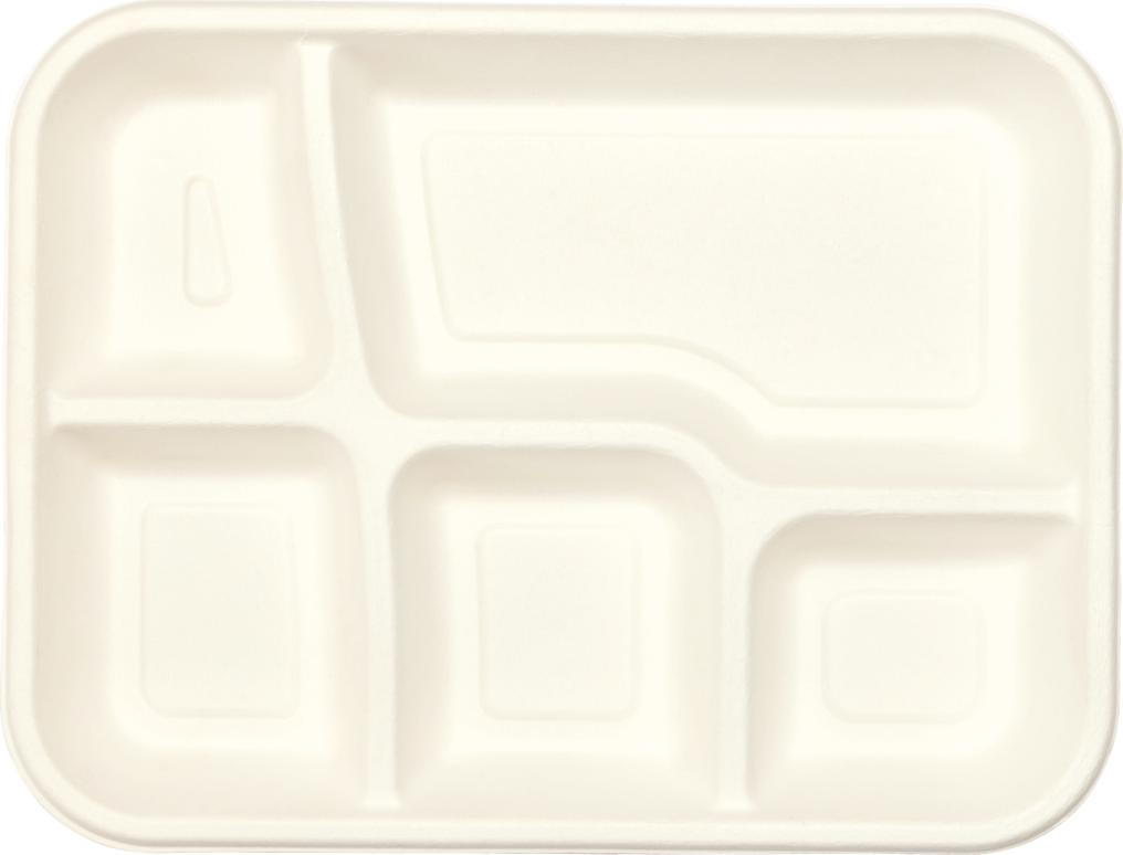 5 Compartment Rectangle Meal Tray