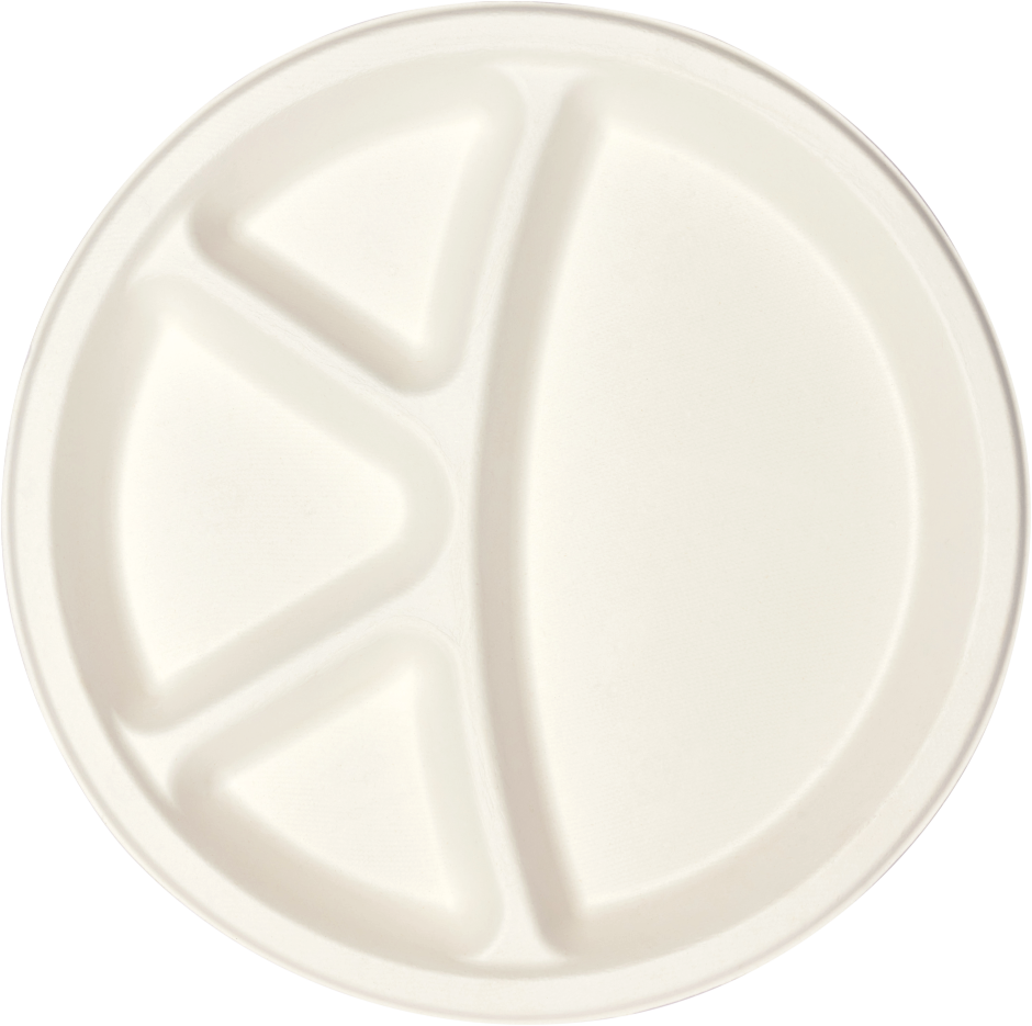 12 Inch 4 Compartment Plate
