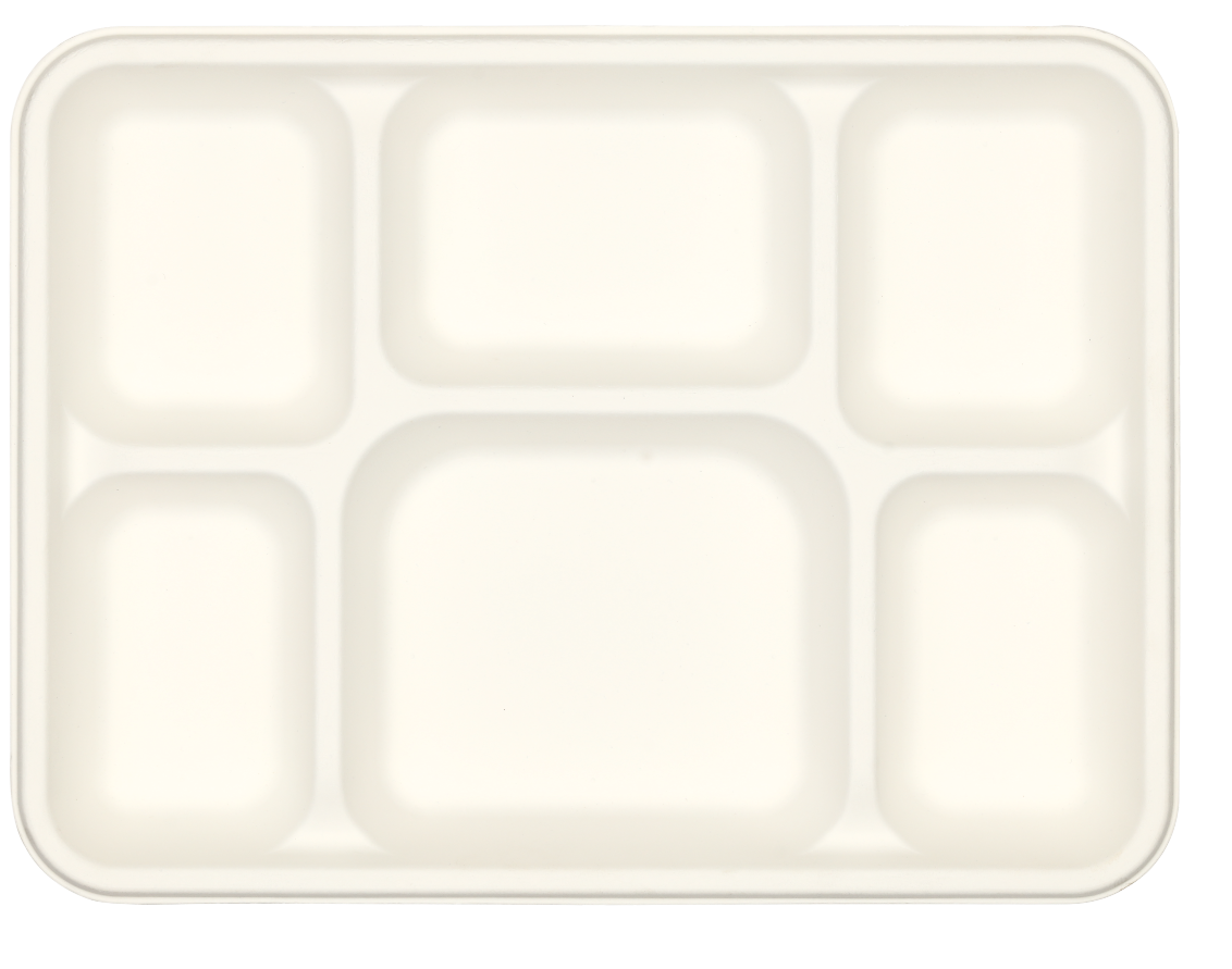 6 Compartment Rectangle Meal Tray